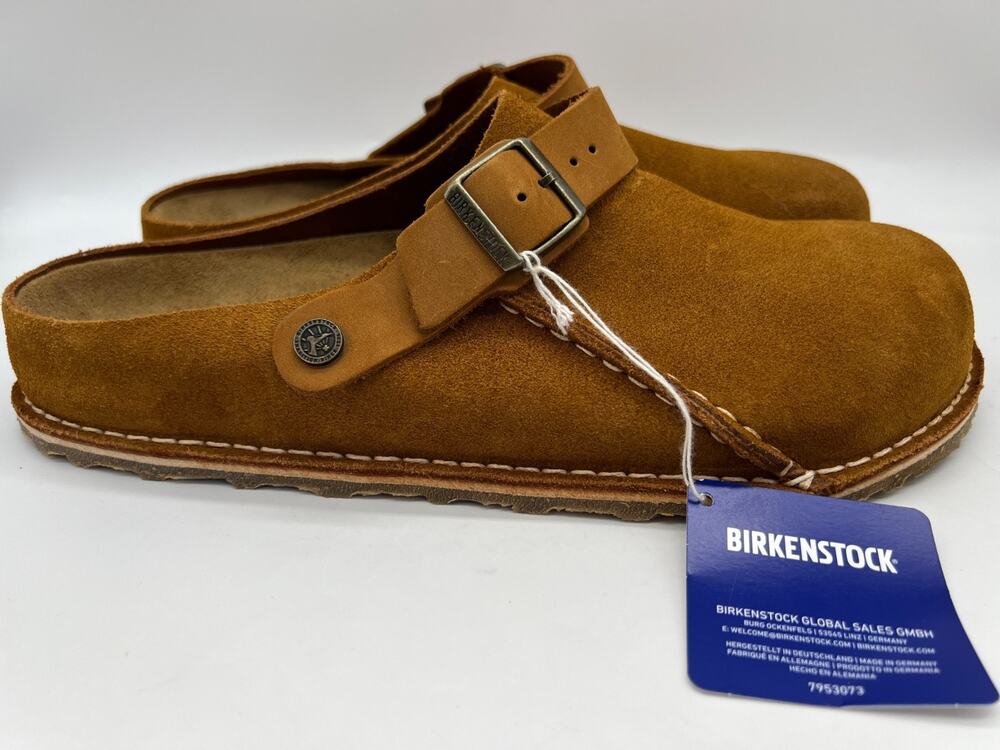 Birkenstock Lutry Premium Suede Leather Clog Mink Men's Size 12 New